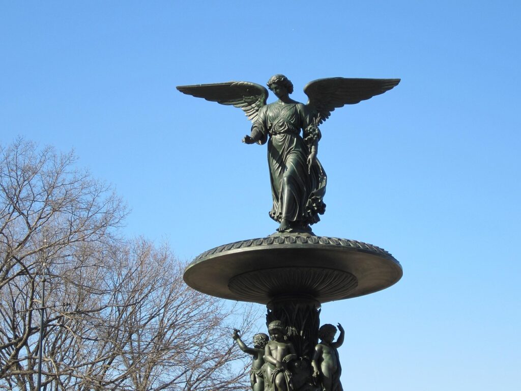 statue, new york, ny, bethesda, monument, manhattan, landmark, icon, fountain, park, sculpture, tourism, historic, art, angel, sightseeing, heritage, blue angel, bethesda, bethesda, bethesda, bethesda, bethesda, manhattan