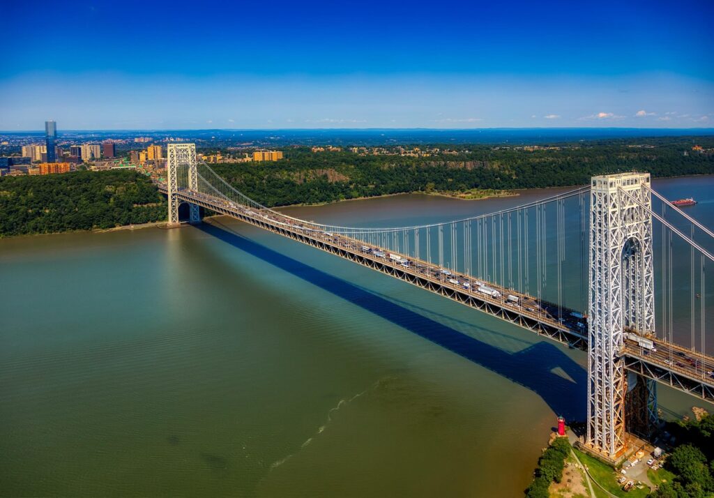 george washington bridge, hudson river, architecture, landmark, aerial view, city, urban, nyc, new jersey, hdr, landscape, new jersey, new jersey, new jersey, new jersey, new jersey