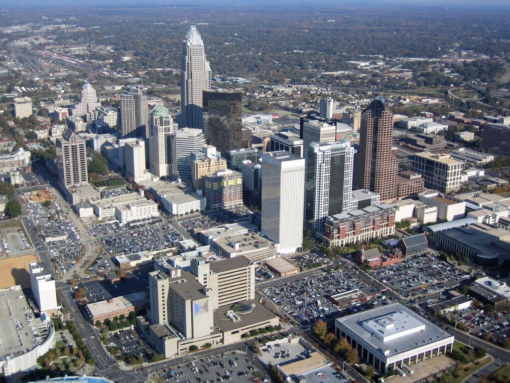 charlotte, north carolina, city, aerial view, cityscape, city view, skyview, downtown, building, urban landscape, skyscrapers, architecture, gray city, gray landscape, gray building, charlotte, charlotte, north carolina, north carolina, north carolina, north carolina, north carolina