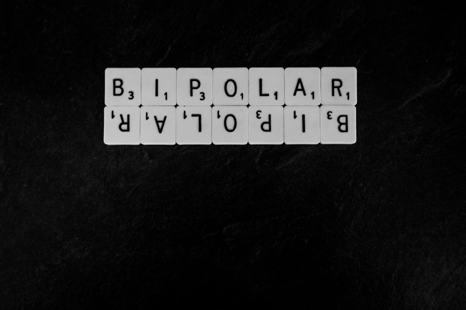 white and black number print bipolar disorder