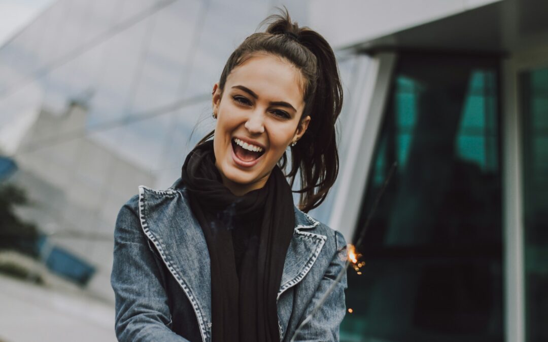woman wearing gray denim jacket and black scarf Humanistic Therapy